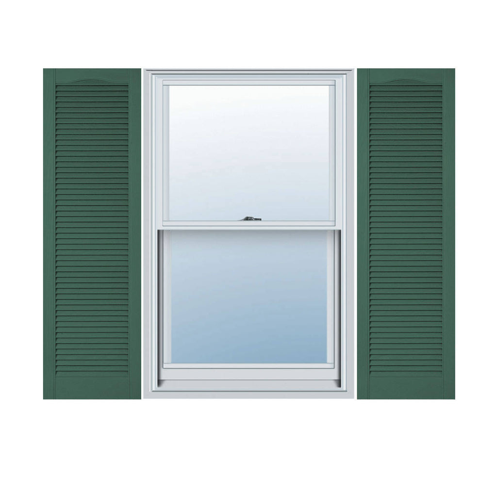 Forest Green Vinyl Louver Shutters E455
