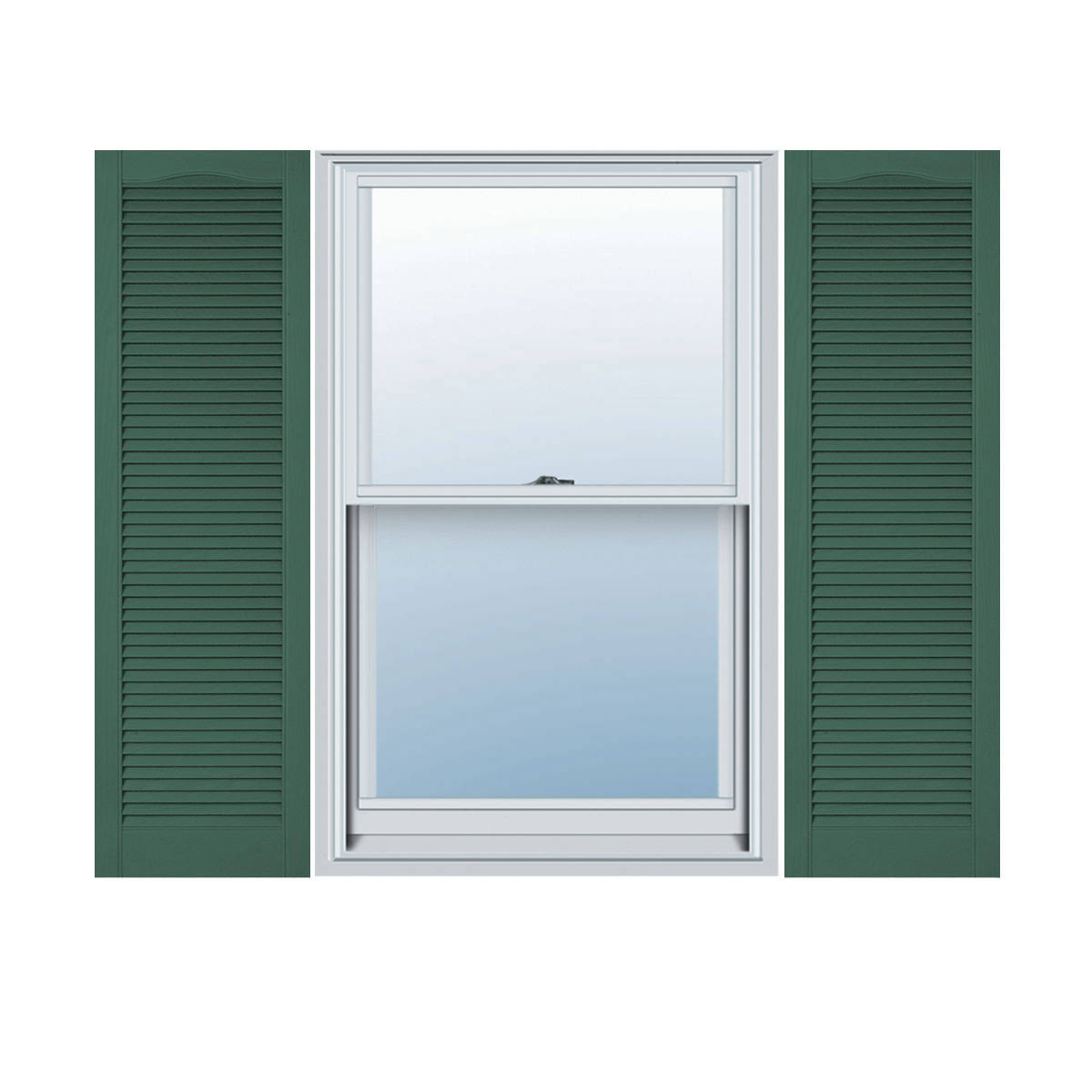 Forest Green Vinyl Louver Shutters E455