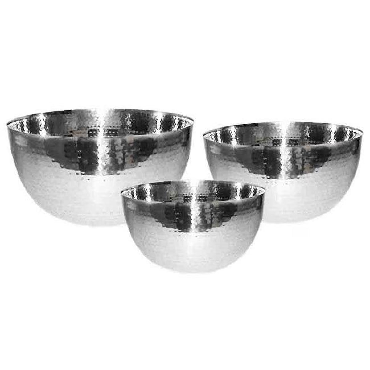 Stainless Steel Hammered Bowl Set, 3 Piece R939