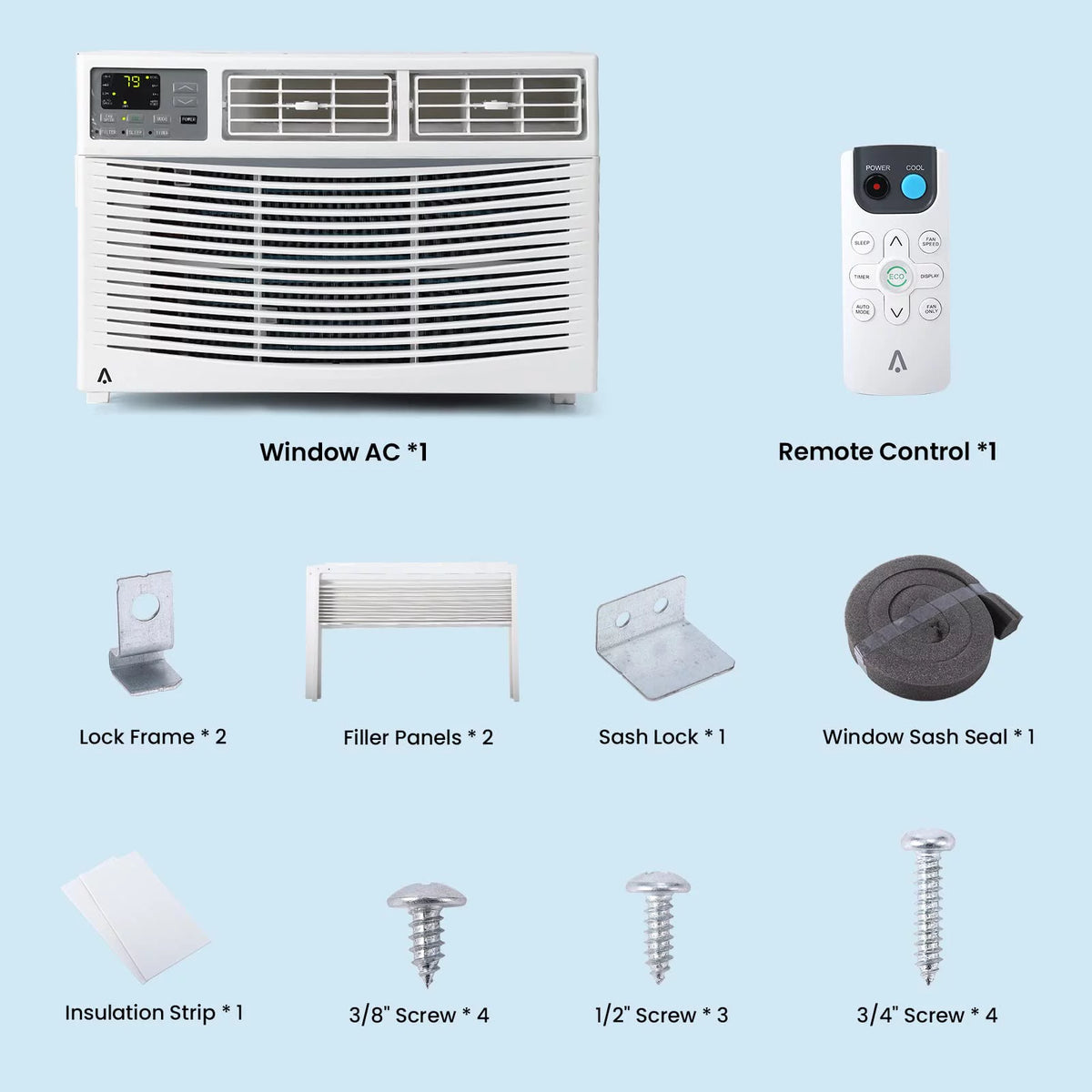 8000 BTU White Window Air Conditioner X4524