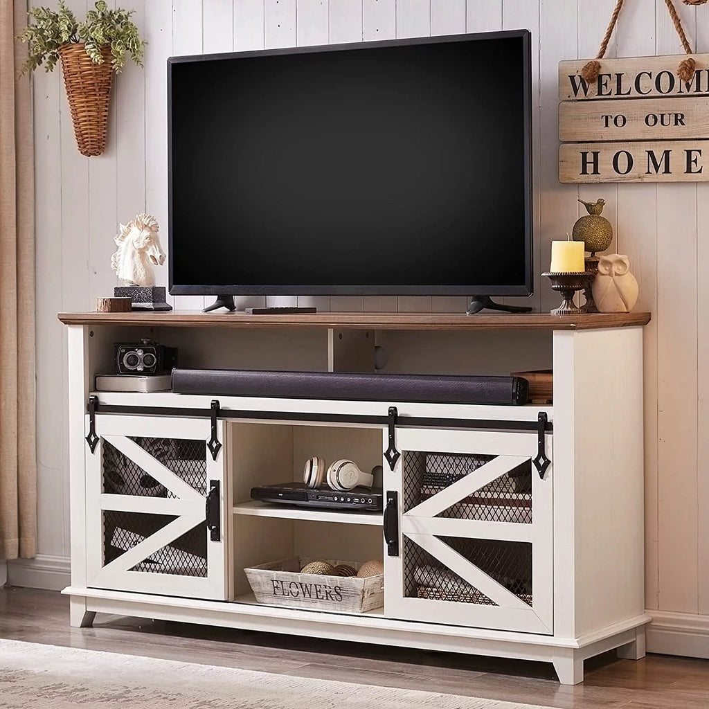 Antique White TV Stand E850446