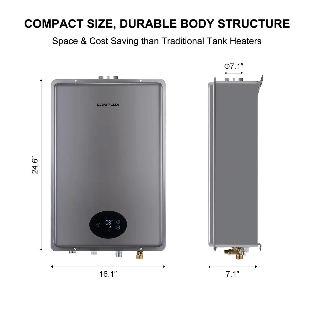 6.86 GPM Gray Tankless Water Heater I180395