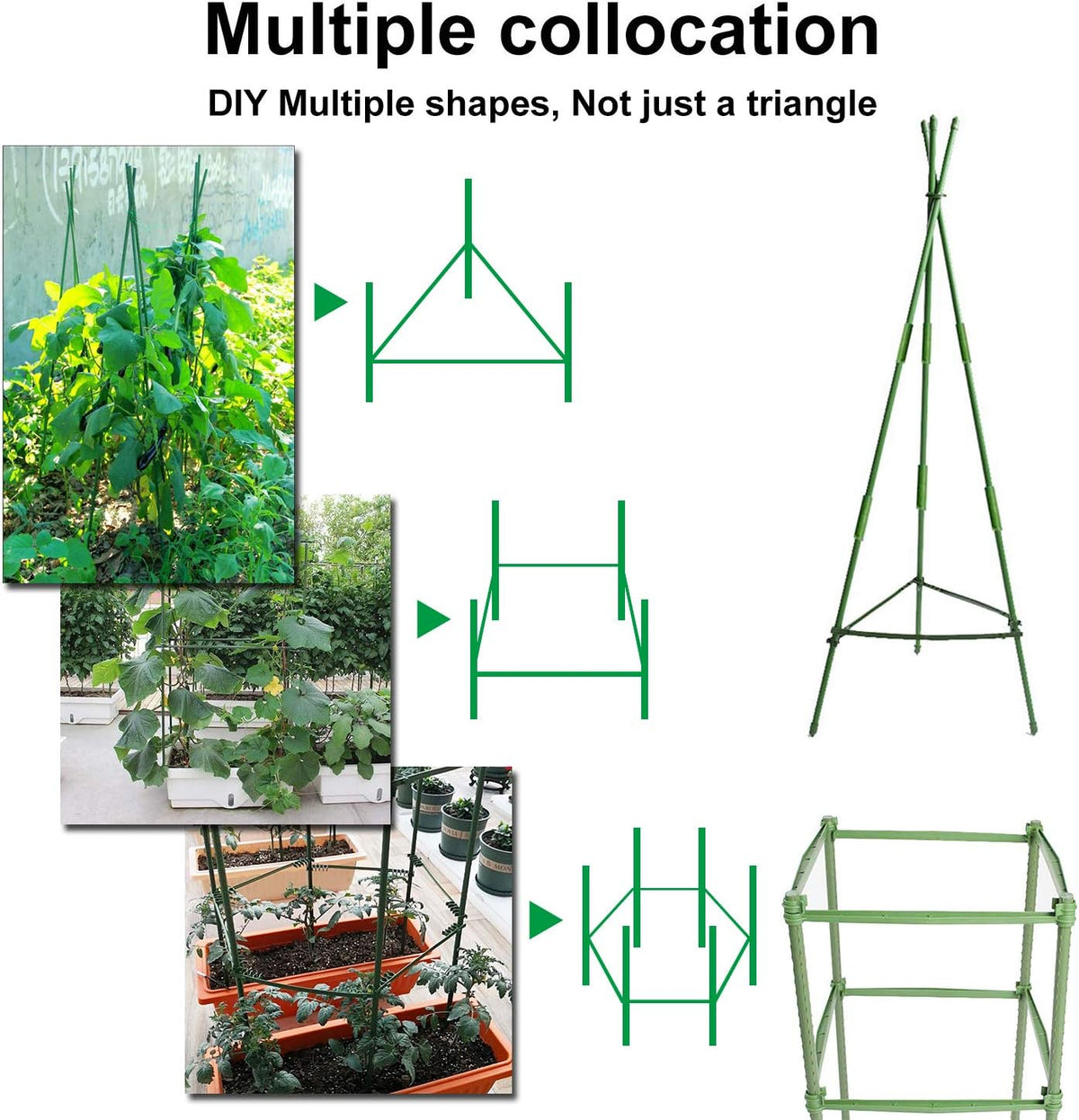 Tomato Cages Plant Supports with 9Pcs Clips Pack of 2 W560808