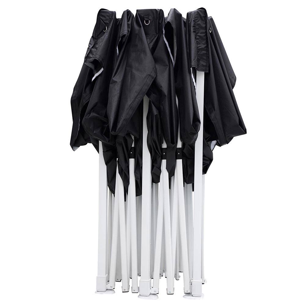 Black Pop Up Canopy Tent with Removable Sidewall Carry Bag F4260