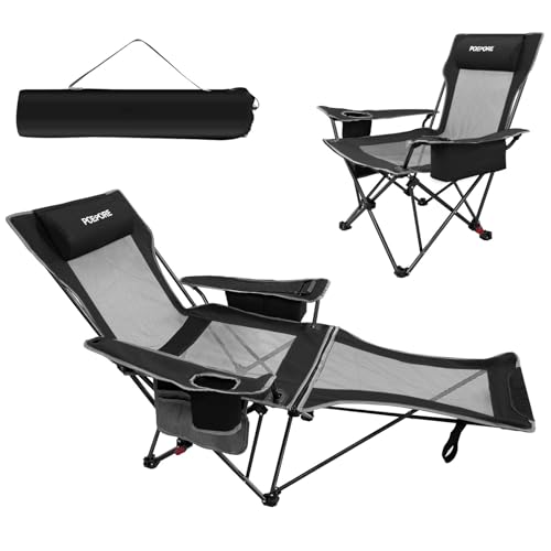 Reclining Camping Chair with Foot Rest Folding Lounger G115