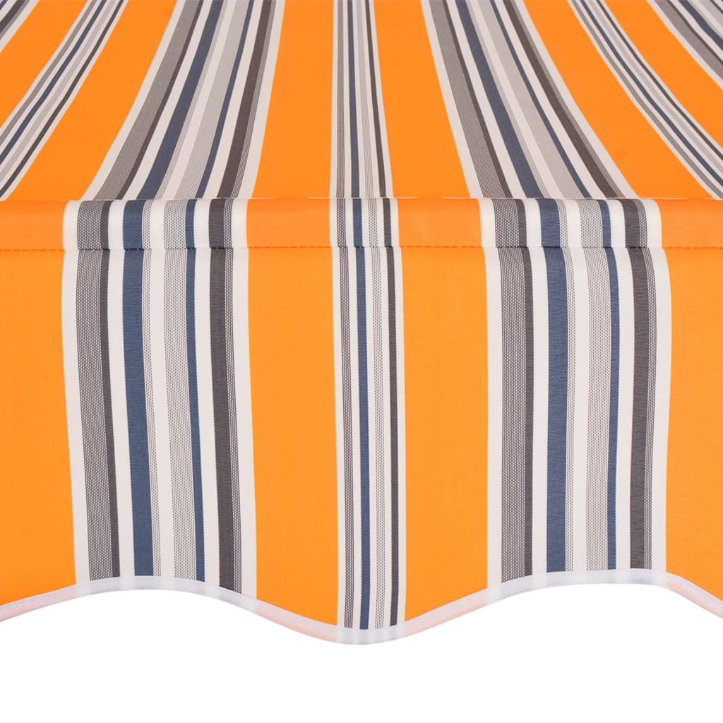Manual Retractable Awning 59" Yellow and Blue Stripes G957