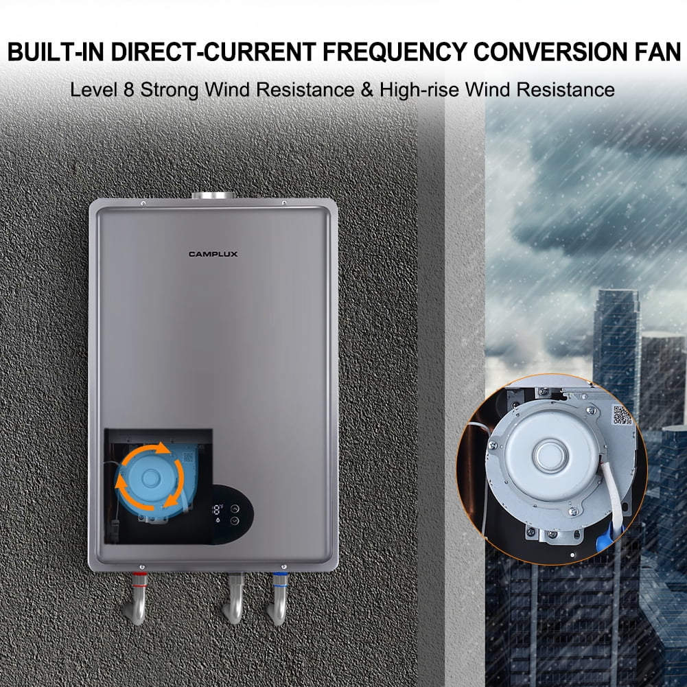 6.86 GPM Gray Tankless Water Heater I180395