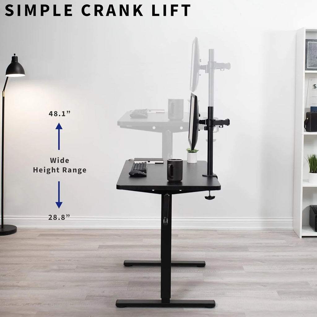 Dark Walnut 43 X 24 Inch Height Adjustable Standing Desk D783760