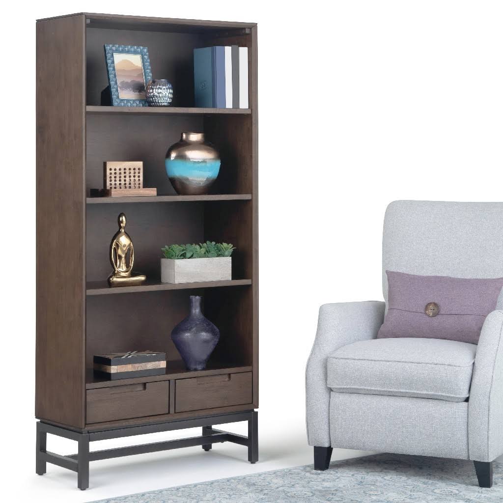 Walnut Brown Mid Century Bookcase J88449