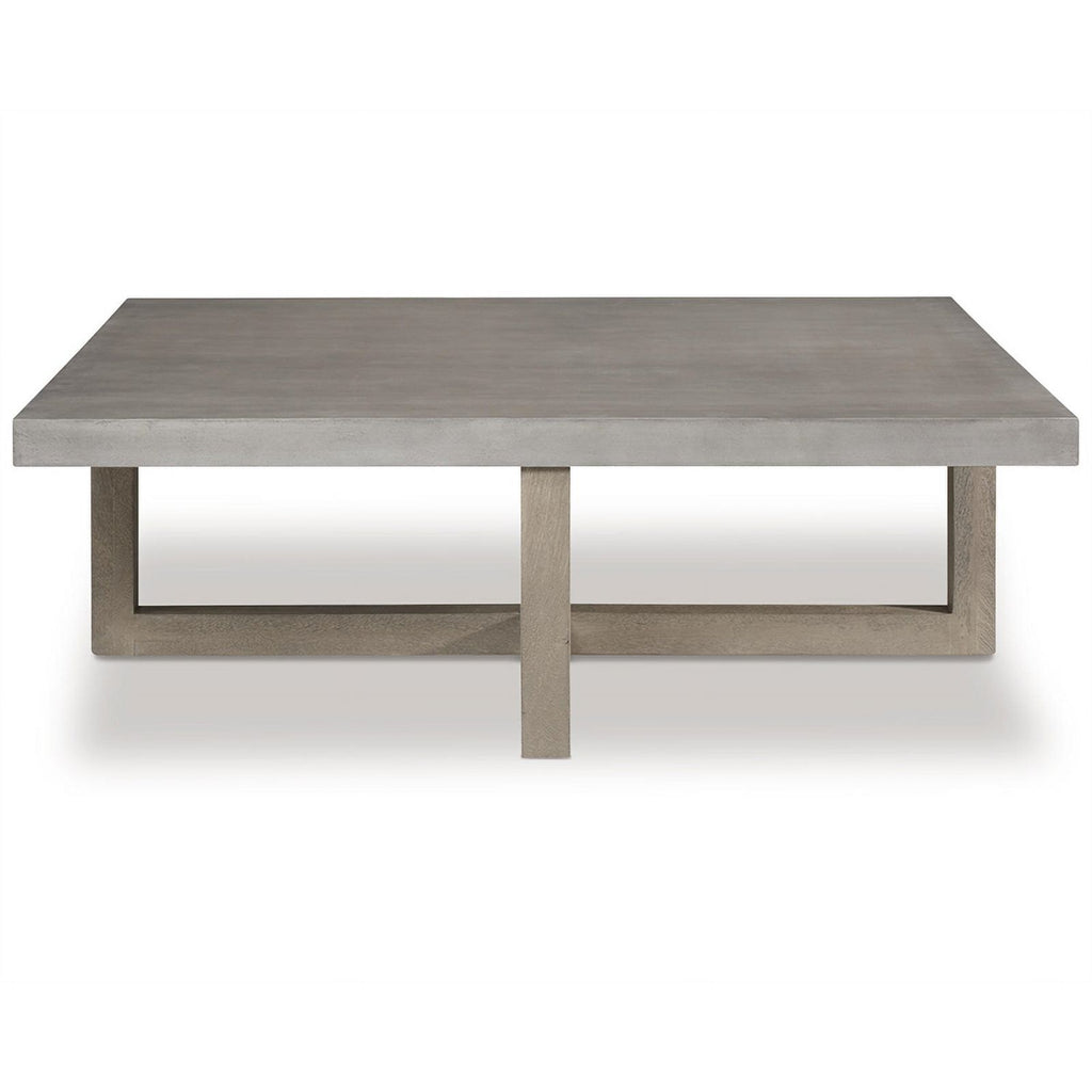 Light Gray Washed Wood Coffee Table F424