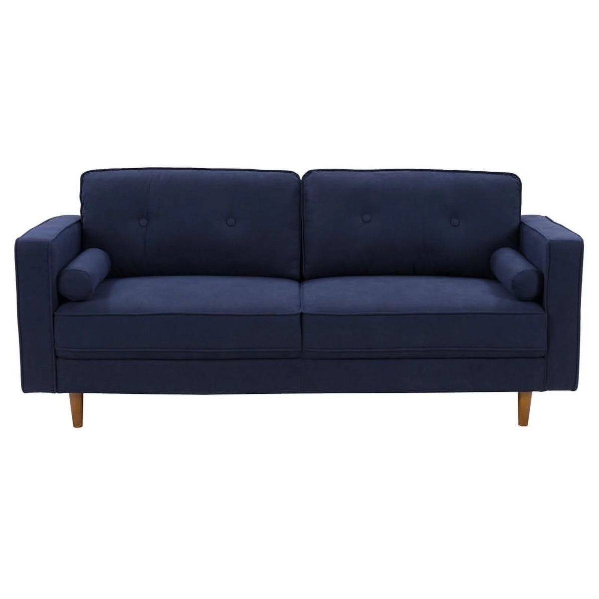 Navy Blue Fabric Chair and Sofa Set 2pcs U7348