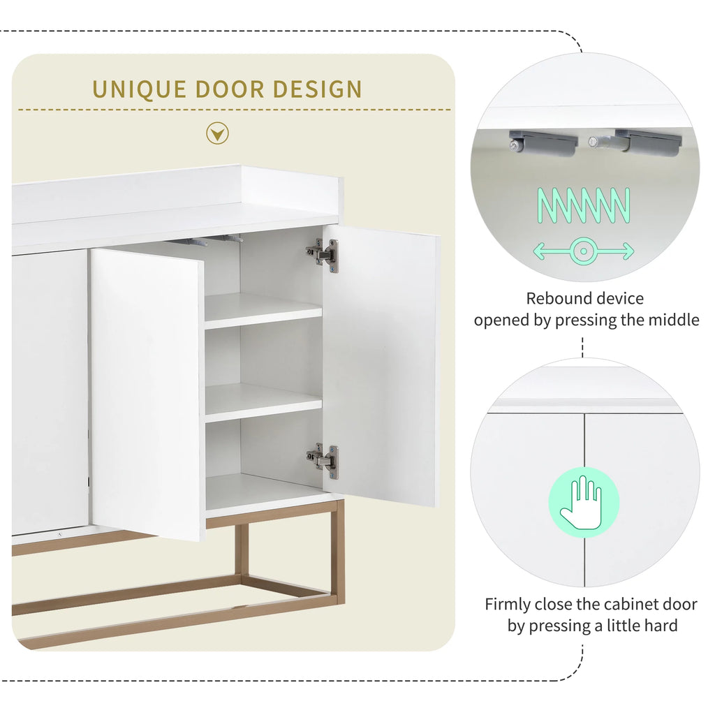 White Modern Sideboard with Large Storage Space A3661