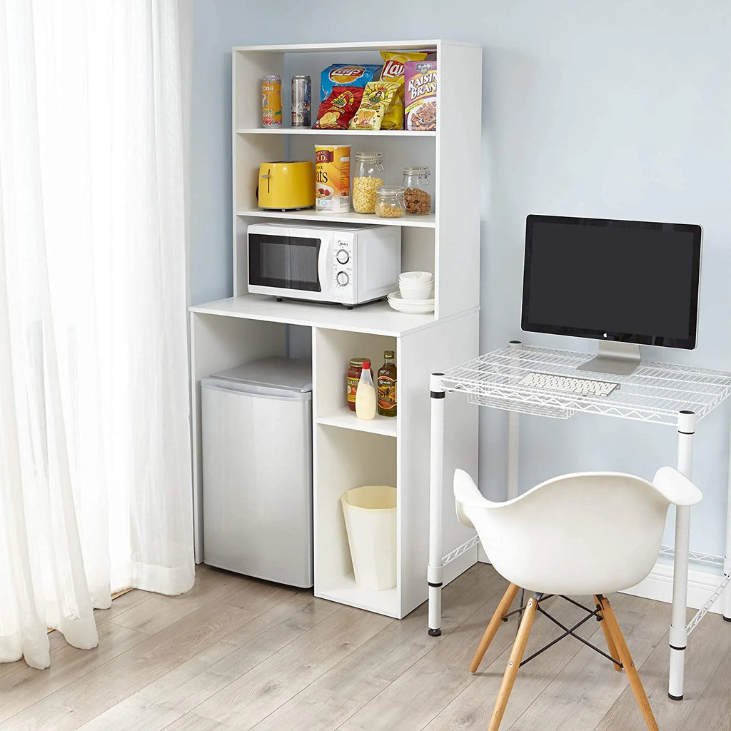 White Mini Fridge Dorm Station with Top M17318
