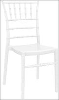 Glossy White Polycarbonate Dining Chair X819