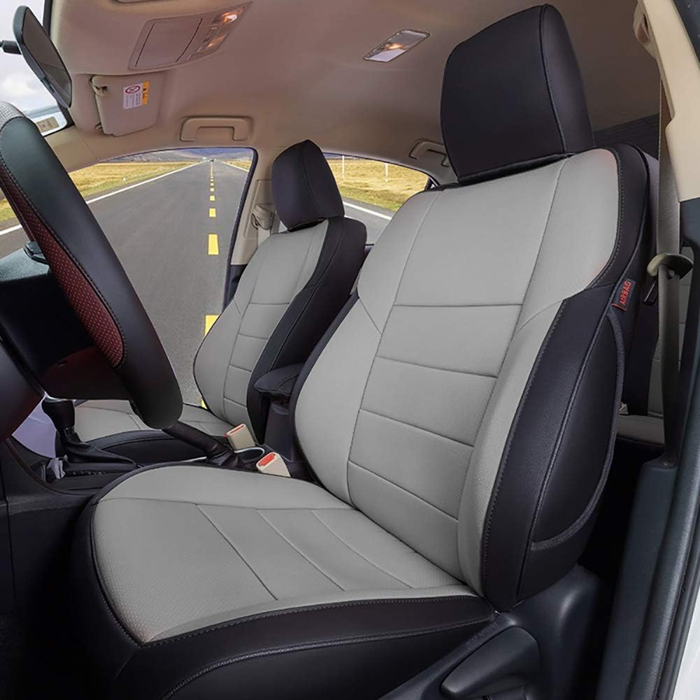 Black Leatherette 3-Row Car Seat Covers U224