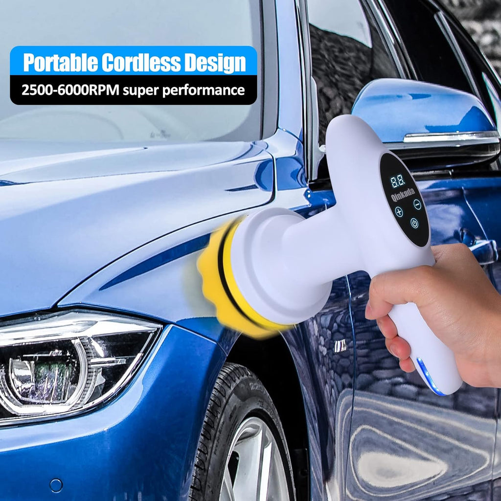 Cordless Car Buffer Polisher with 4 Polishing Pads H5413