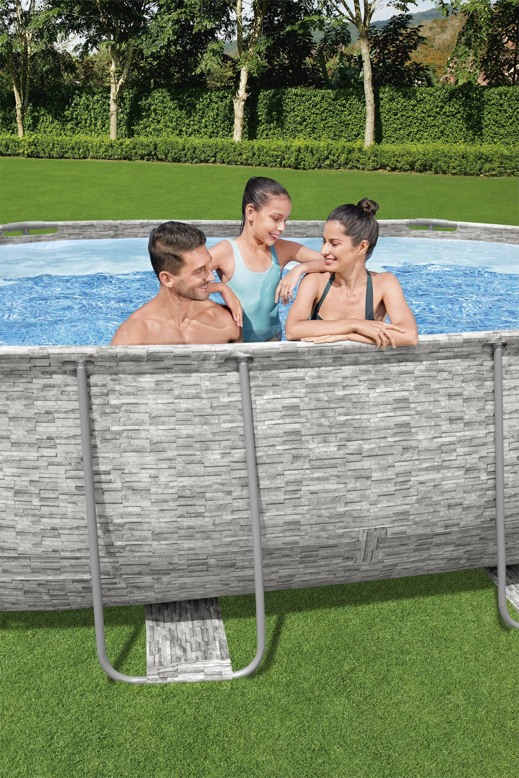 16 ft. x 10 ft. x 42 in. Oval Metal Frame Above Ground Pool Set M71573