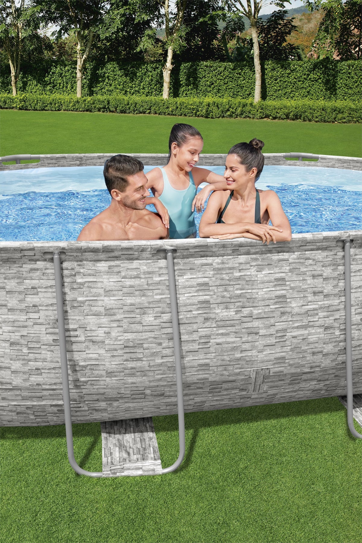 16 ft. x 10 ft. x 42 in. Oval Metal Frame Above Ground Pool Set M71573
