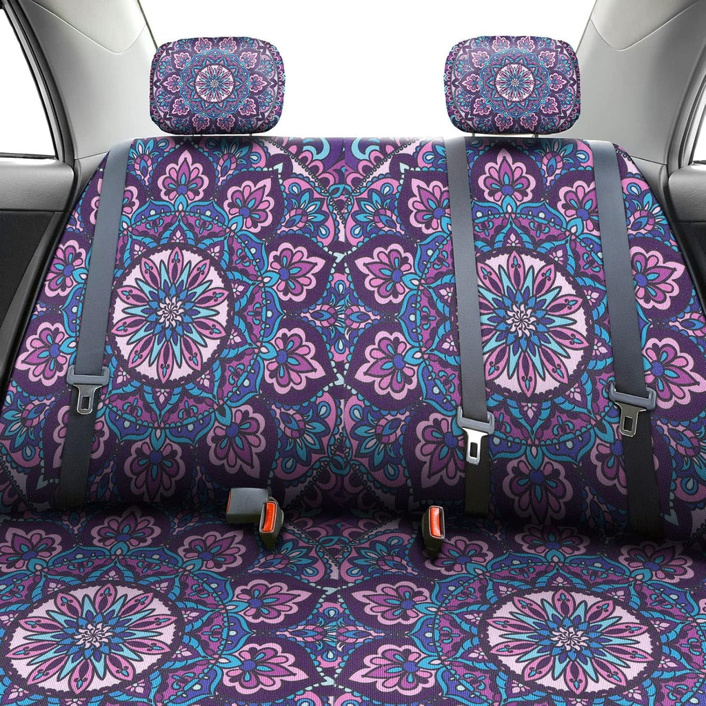 Purple Mandala Car Accessories Set D6859