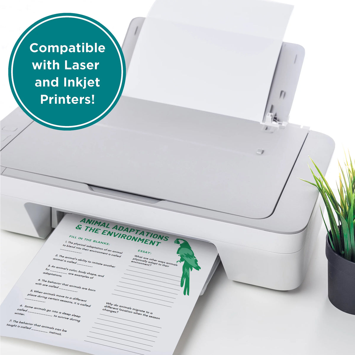 Sustainable Printer Paper, 8.5 x 11, 20 lb, White, 2500 Sheets F708582