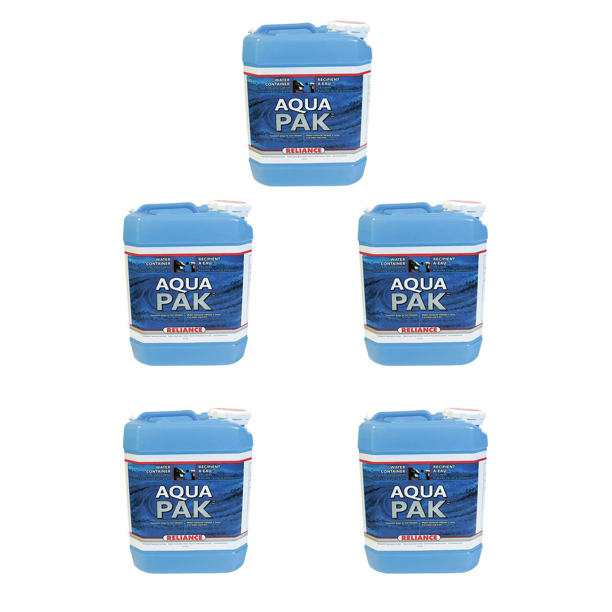2.5 gal Plastic Water Container Jug (5 Pack) E930270