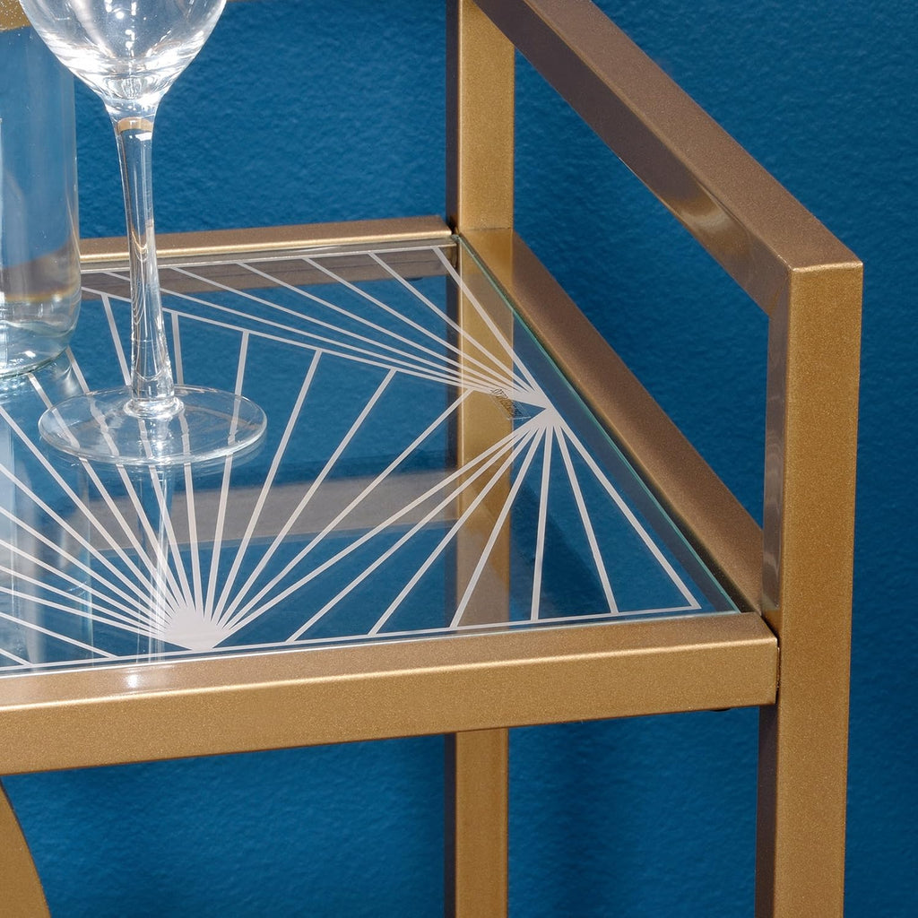 Satin Gold Bar Cart T343375