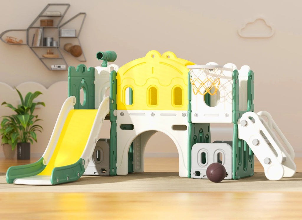 8 in 1 Kids Slide Set with Climber W597