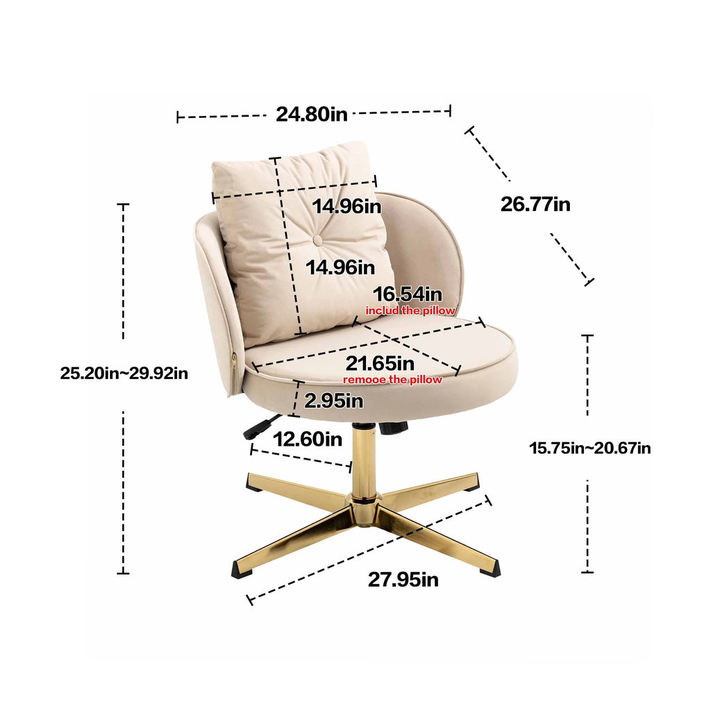 Adjustable Swivel Task Chair Red Q815