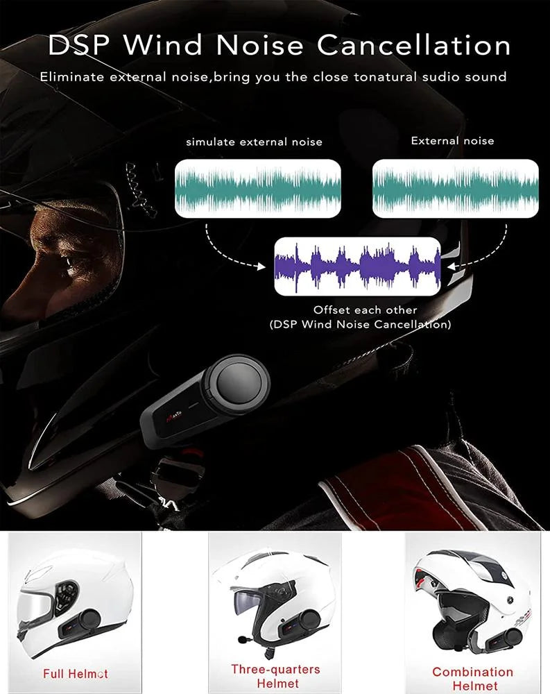 Motorcycle Helmet Bluetooth Intercom Headset J919456