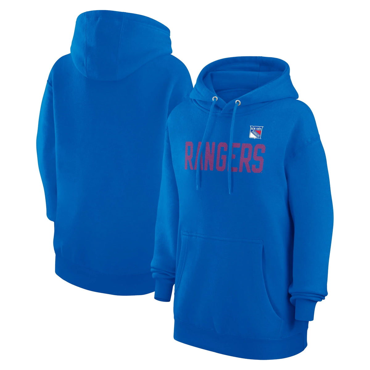Blue Dot Print Pullover Hoodie W31124