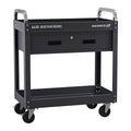 30 in. Service Cart with Drawer, Black H267