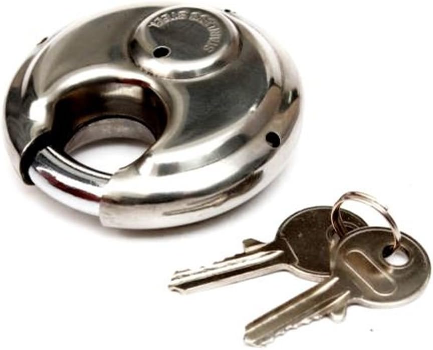 Set of 96 Round Disc Padlocks Keyed Alike 70mm Stainless Steel O8262