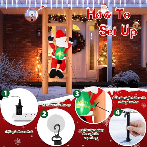 8FT Christmas Inflatable Snowman Outdoor Decoration with Built-in LEDs S1049