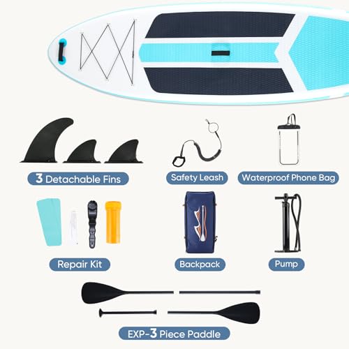 10.5'×33'' Inflatable Stand Up Paddle Board with Non-Slip Deck L471400