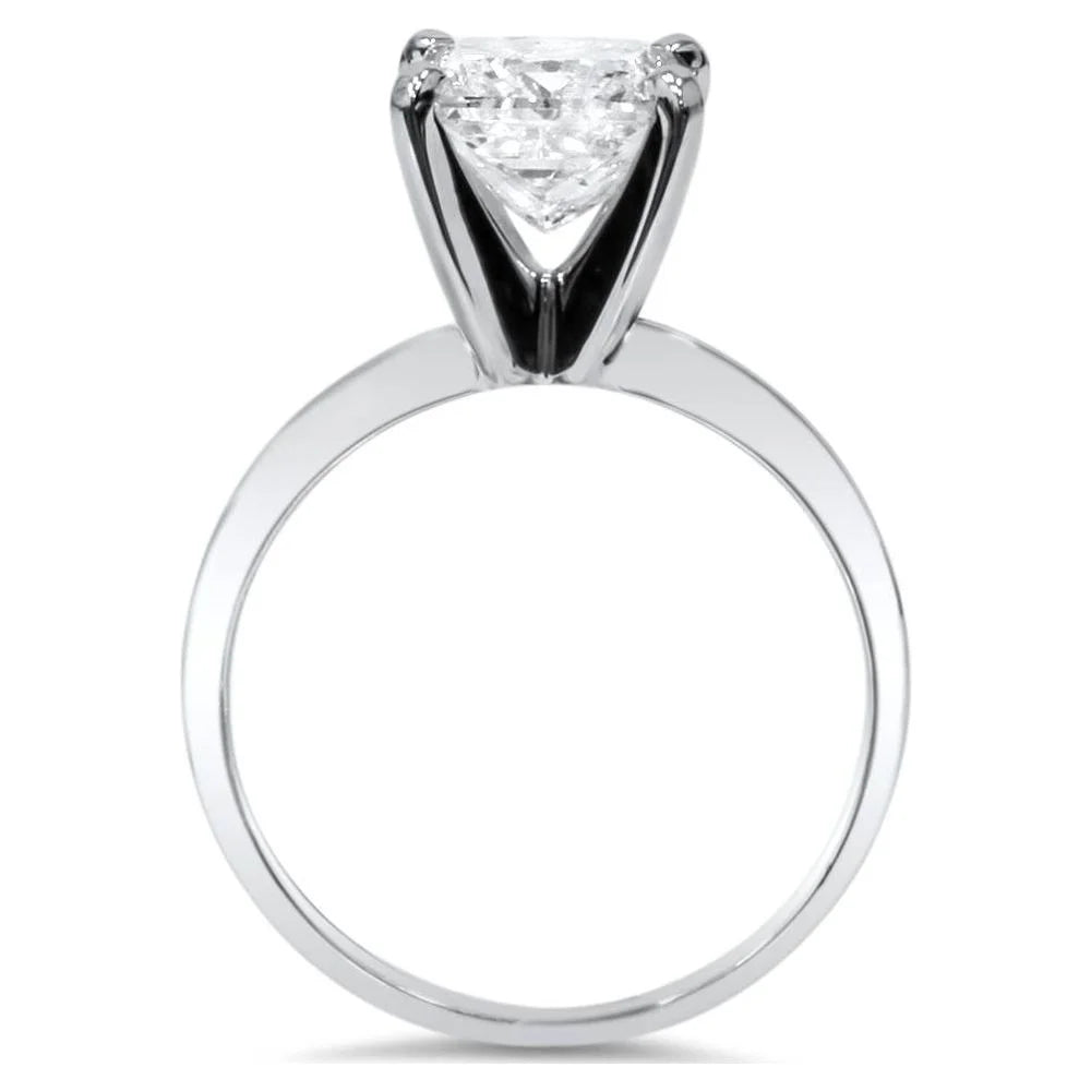 14k White Gold Solitaire Diamond Engagement Ring T91058