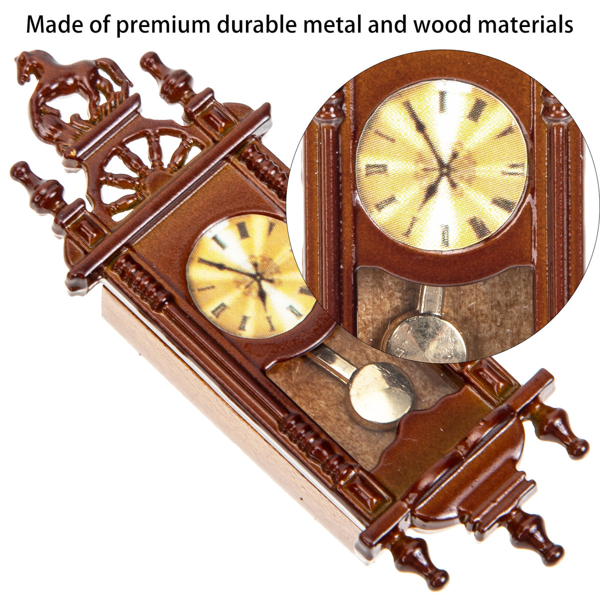 Metal Dollhouse Hanging Clock Toy L523561