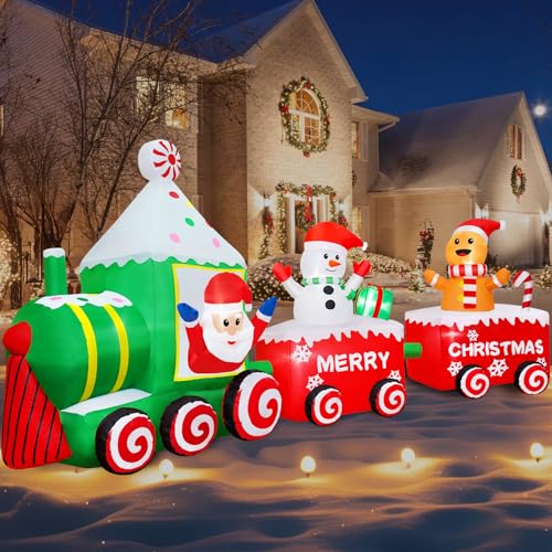 8FT Christmas Inflatable Snowman Outdoor Decoration with Built-in LEDs S1049
