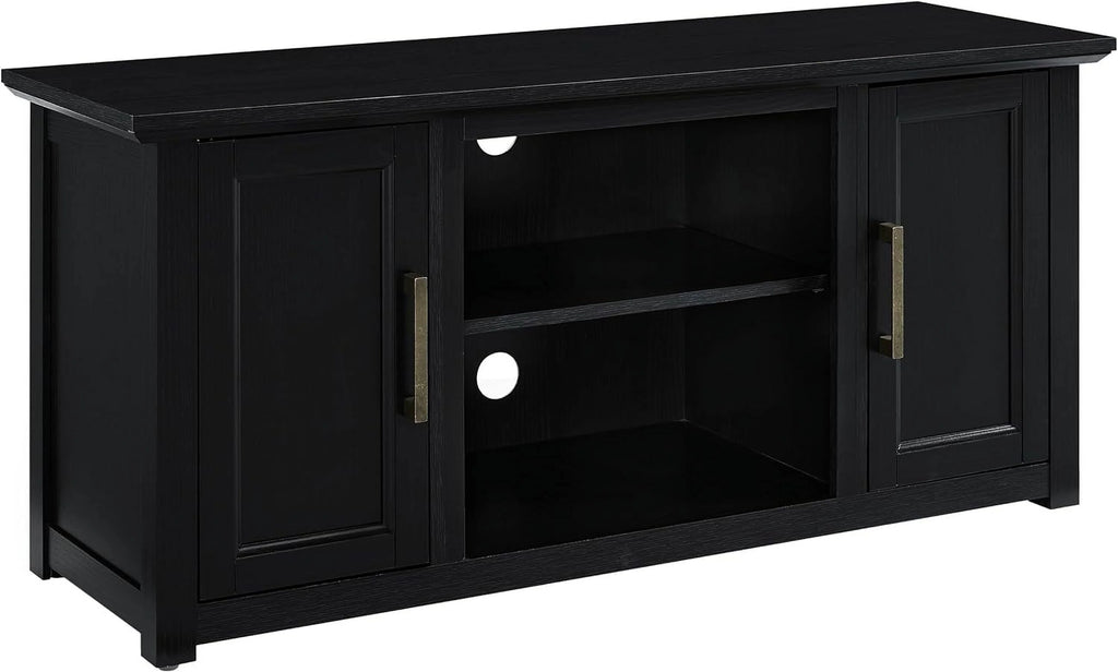 48-Inch Low Profile TV Stand With Open Storage, Black U4198