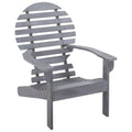 Gray Solid Acacia Wood Adirondack Chair S97061