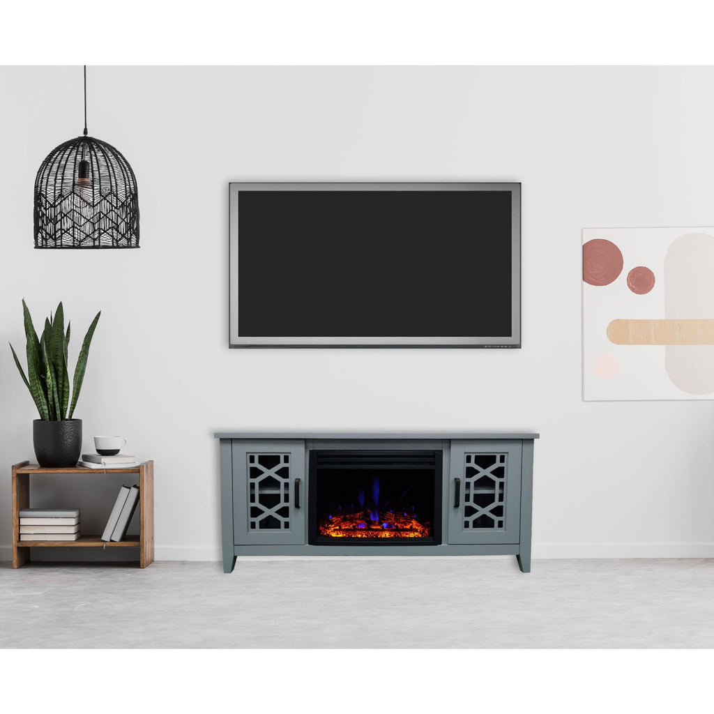 Slate Blue Electric Fireplace T193139