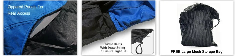 Blue / Black Jet Ski Cover with Trailer Straps and Storage Bag I842334