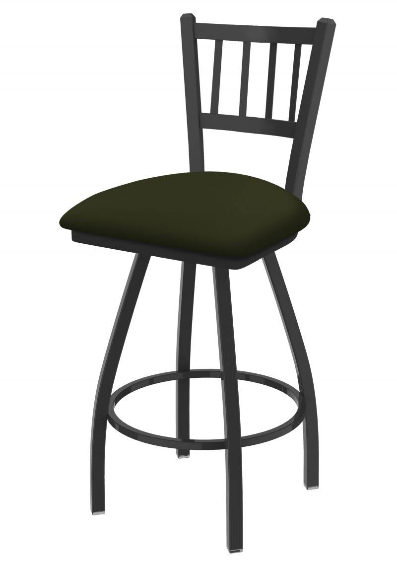 36x22 Swivel Extra Tall Bar Stool with Pewter Finish and Canter Pine Seat N3781