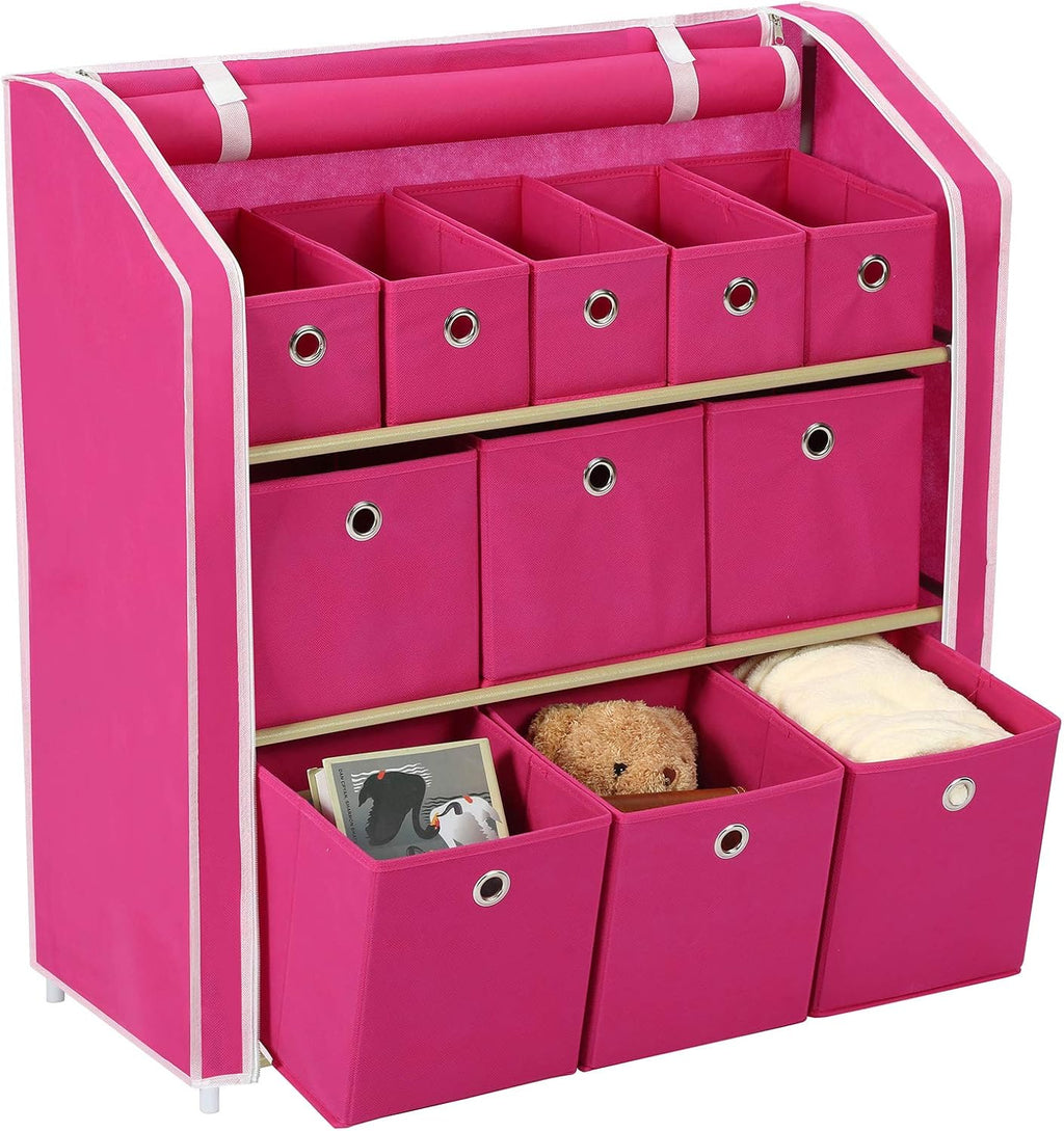 Turquoise 11 Drawers Storage Chest with Metal Frame F58126
