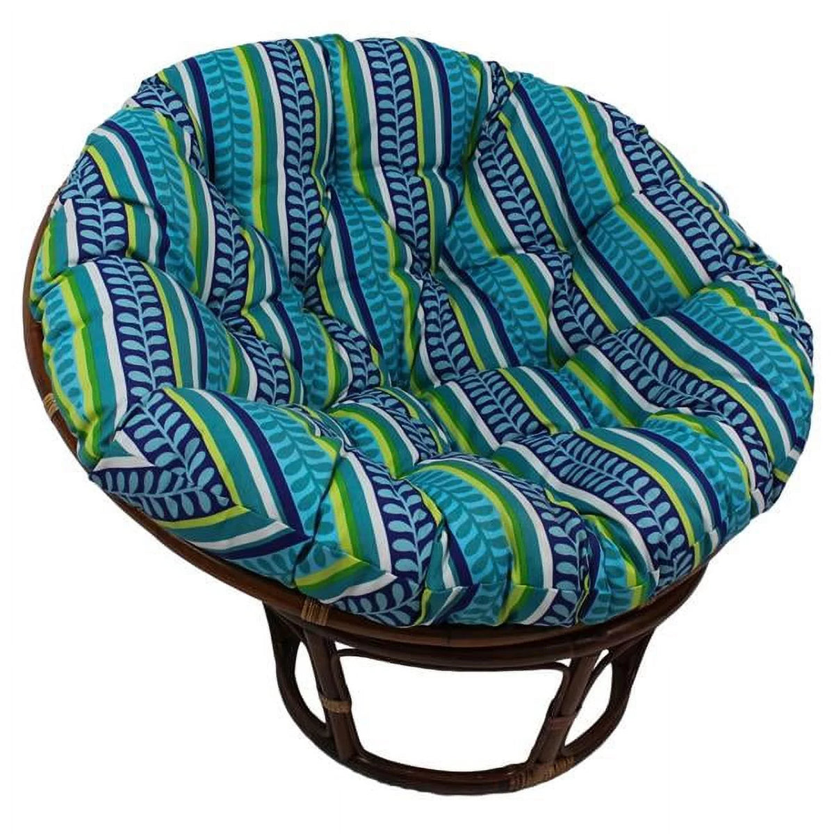 Patterned Outdoor Spun Polyester Papasan Cushion B498680