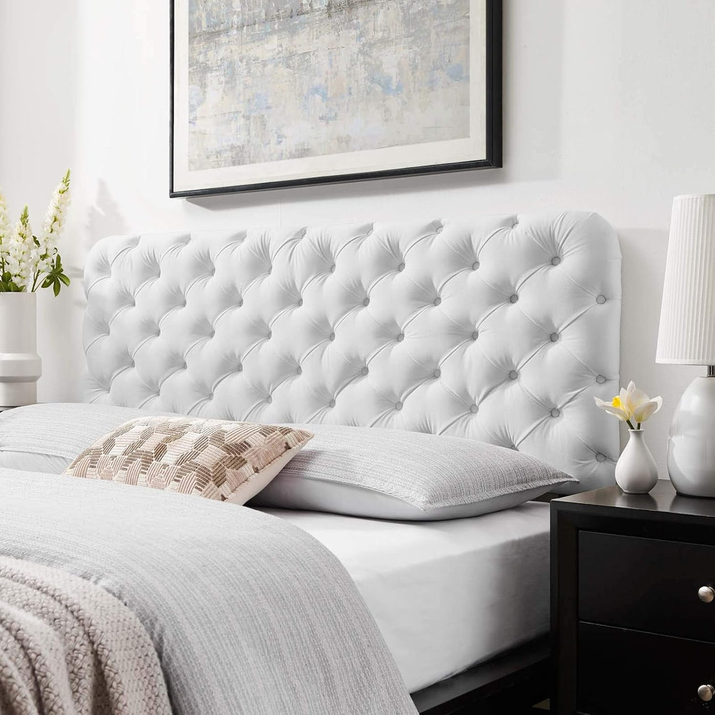 Teal Tufted Velvet California King Headboard A3249