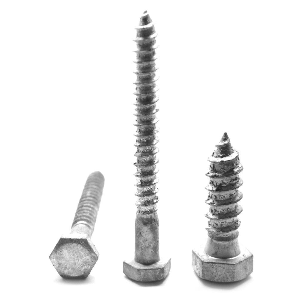 5/16x22-9 x 4 1/2x22 Hex Lag Screw Low Carbon Steel Hot Dip Galvanized Pk 50 O877562