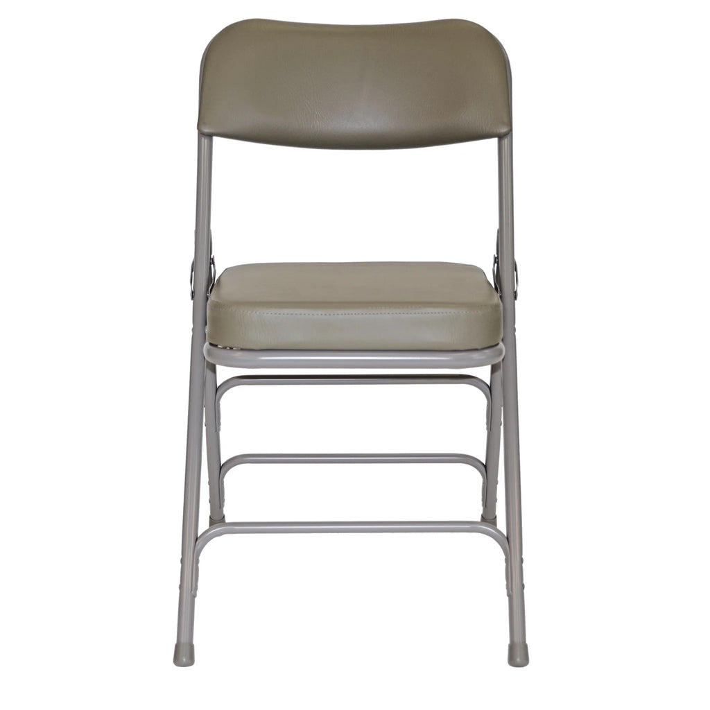 Grey Vinyl Padded Folding Chair (2/Box) V27798