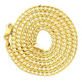 10k Yellow Gold 3mm Solid Curb Cuban Necklace with Lobster Lock (24") S75329