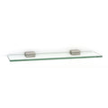 Polished Nickel 18x22 Glass Shelf with Brackets Z50018