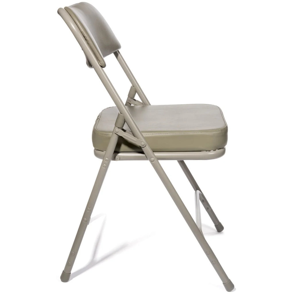 Grey Vinyl Padded Folding Chair (2/Box) V27798